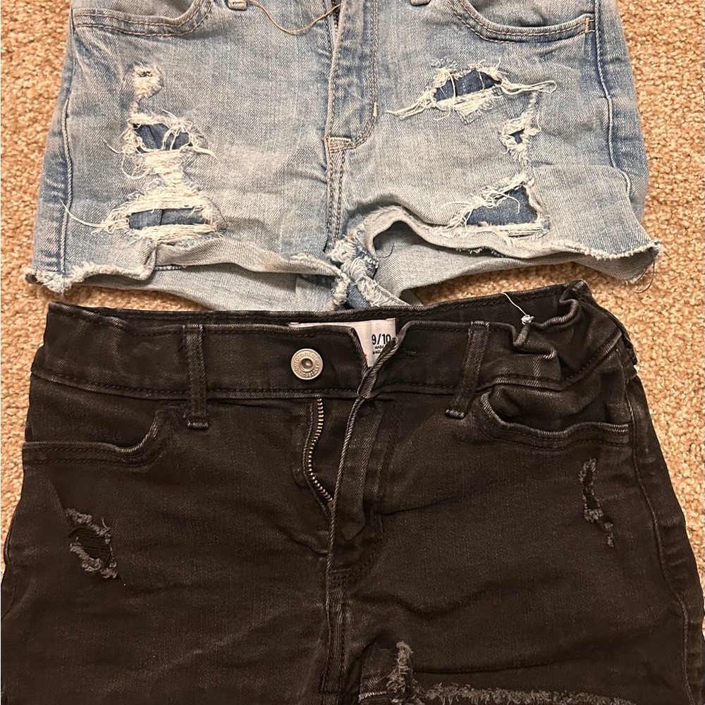 Abercrombie Kids High-Rise Shortie Denim Short Lot 9/10